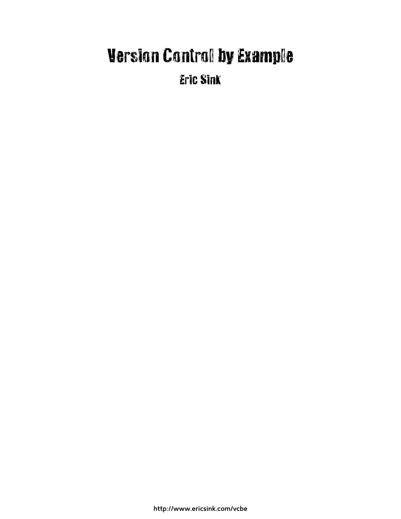 Version Control by Example - Sink
