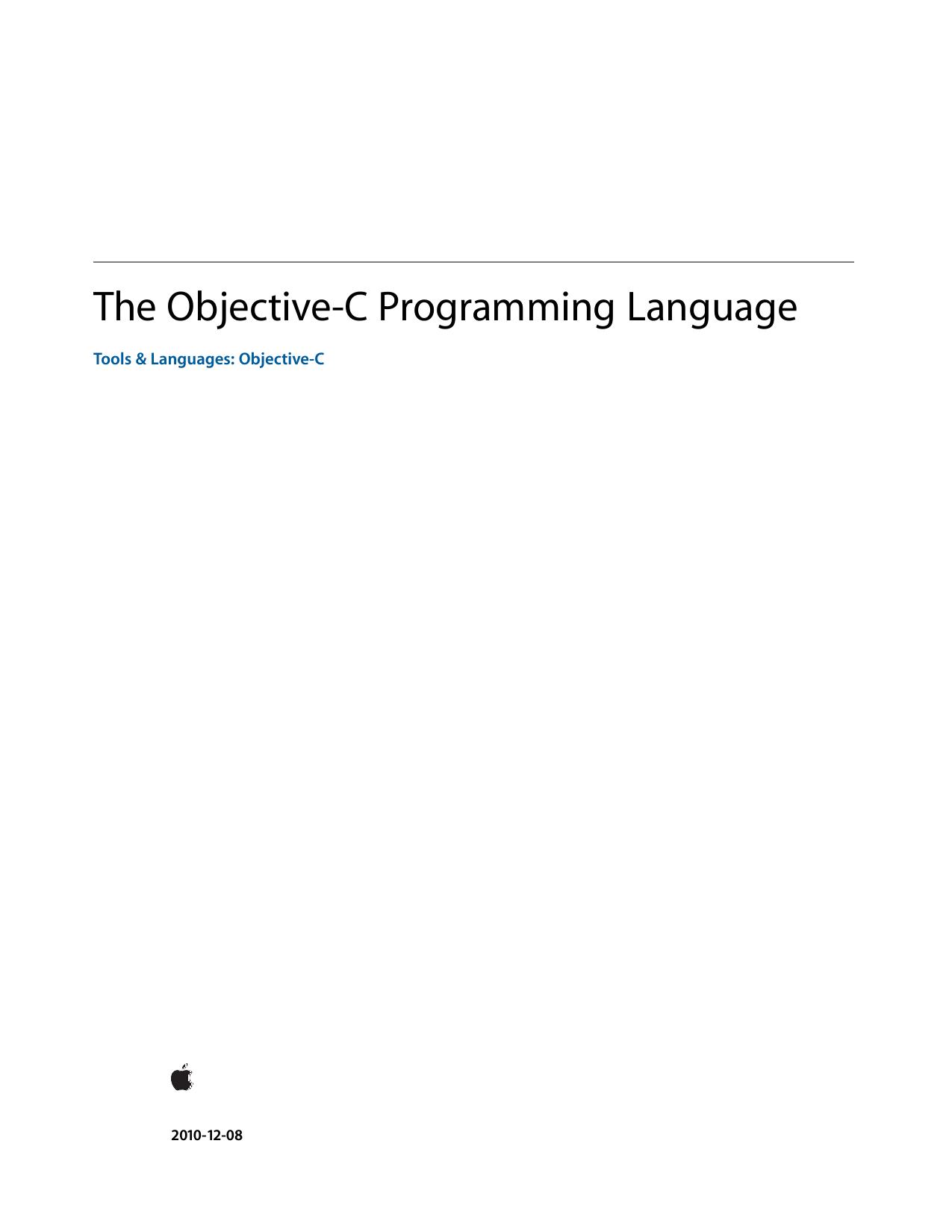 The Objective-C Programming Language
