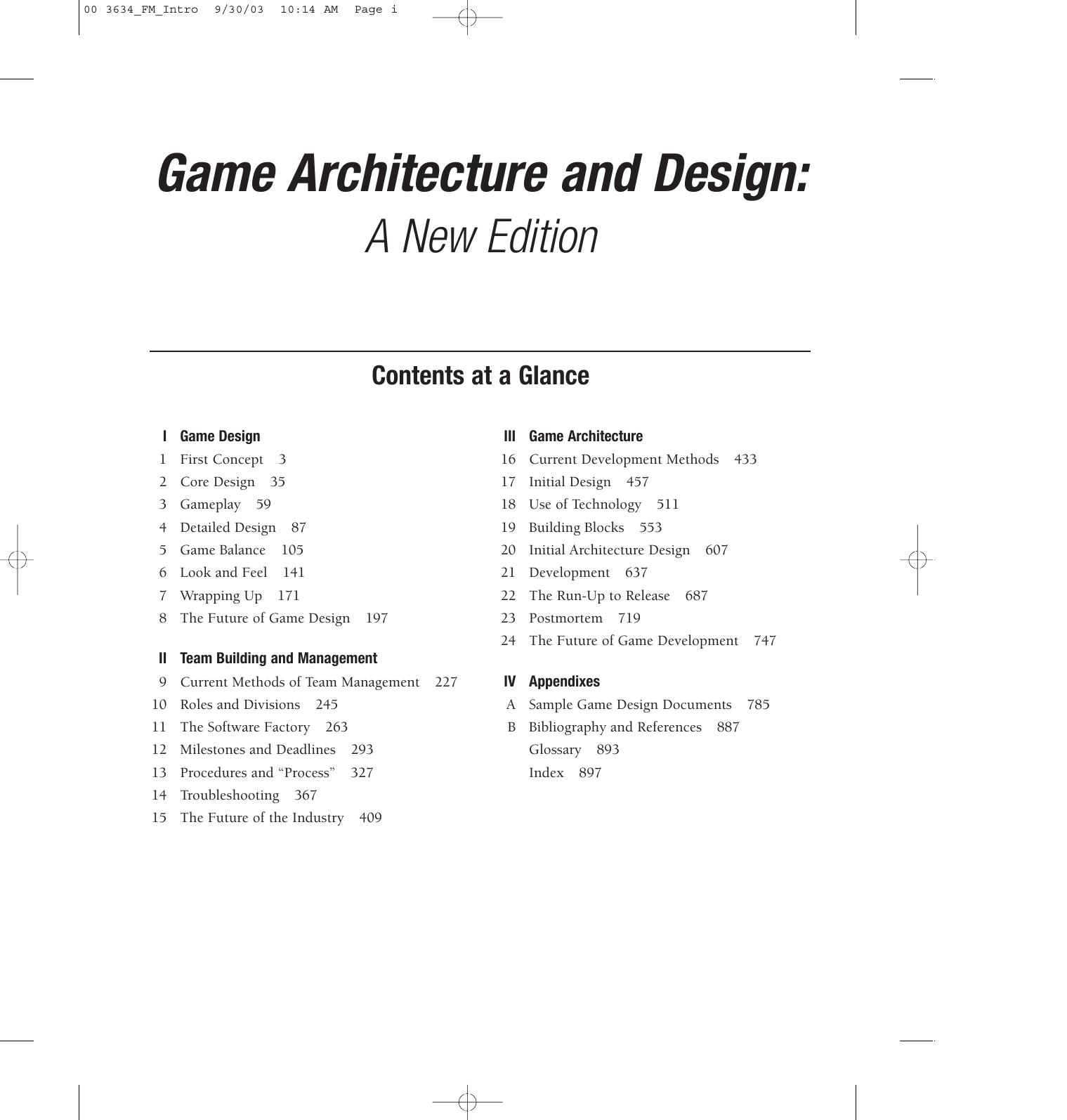 Game Architecture and Design